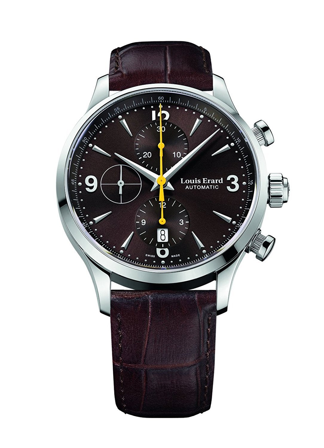 Louis Erard Watch Automatic Chronograph with Brown Leather 78225AA06.BDC21  